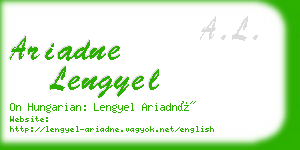 ariadne lengyel business card